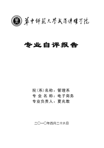 华中师范大学武汉传媒学院电子商务专业自评报告doc-华中