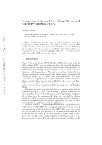 Connections Between Lattice Gauge Theory and Chira