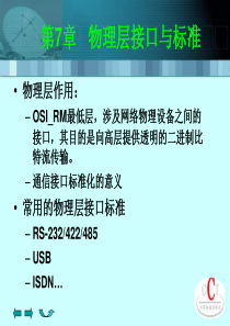 数字通信基础ch7_物理层接口及标准