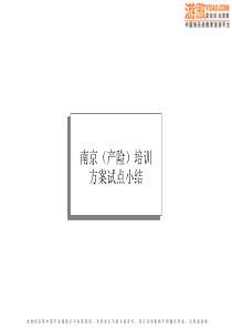 南京(产险)培训方案试点小结(PPT 21页)