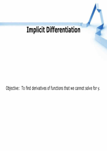 chapter 5 Implicit Differentiation隐函数微分