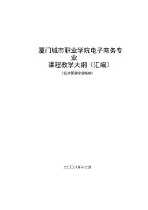 厦门城市职业学院电子商务专业