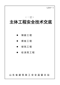 主体工程安全技术交底资料