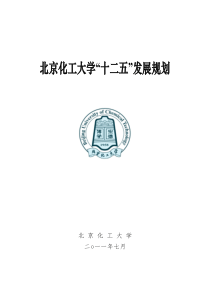 北京化工大学十二五发展规划