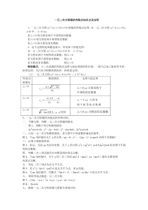 一元二次方程根的判别式知识点