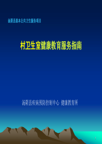 基本公共卫生服务健康教育工作要点培训课件-(村级)