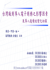 台湾厂商导入电子商务之影响因素及导入后绩效变化初探(ppt 63页)