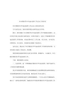 在市预防青少年违法犯罪工作会议上的讲话