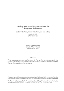 Duality and auxiliary functions for Bregman distan