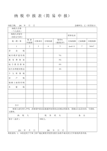 纳税申报表简易申报