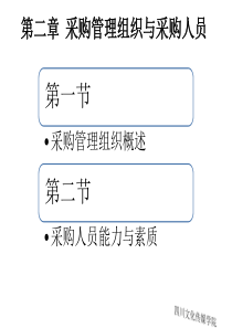 采购管理组织与采购人员