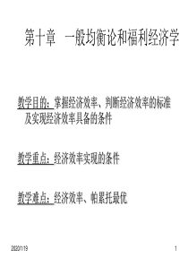 微观经济学第10章一般均衡论和福利经济学