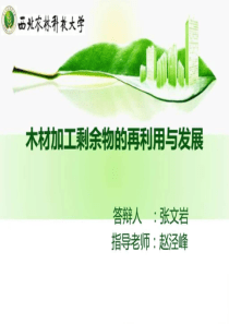 木材加工剩余物的再利用与发展