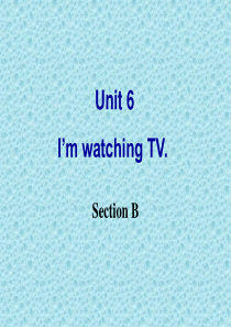 (2012年新版)人教新目标七年级英语下册_Unit6_I’m_watching_TV_Sectio