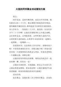 大型的同学聚会活动策划方案