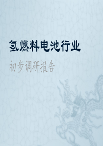 氢燃料电池初步调研报告