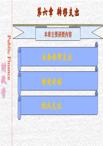 财政学(陈共)第六章  转移性支出 (1)