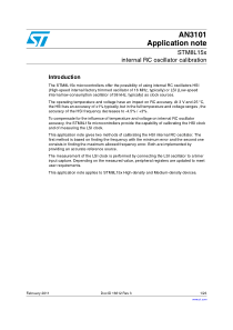 AN3101 STM8L15x internal RC oscillator calibration
