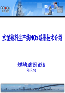 1水泥厂NOx减排技术介绍-培训