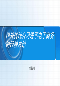 国外传统公司进军电子商务的经验总结