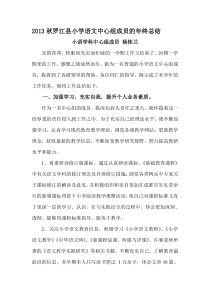 罗江县小学语文中心组成员的年终总结2