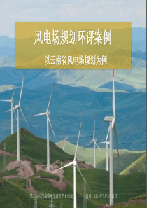 风电规划环评案例――第三届SEA论坛