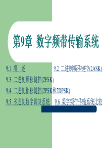 现代通信原理第九章数字频带传输系统