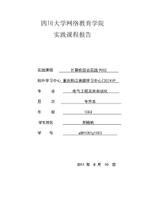 电气工程及其自动化1003《计算机综合实践9002》邱晓帆