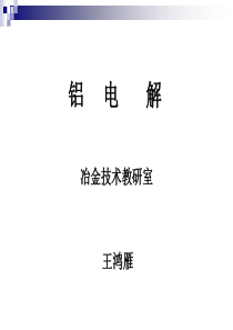 【铝方面精品文档】冶金技术教研室