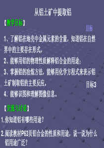 【铝方面精品文档】教学目标从铝土矿中提取铝