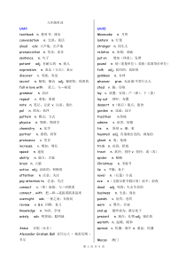 人教版九年级英语单词表