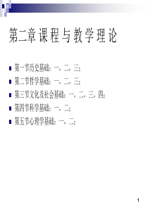 现代课程与教学论第二章Microsoft PowerPoint 演示文稿