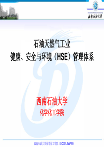 石油天然气工业健康、安全与环境(HSE)管理体系基础知识