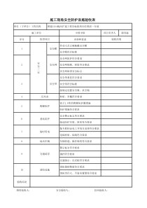 施工现场安全防护设施验收表