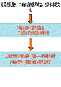 世界现代通史二战前后的世界政治、经济和思想文化