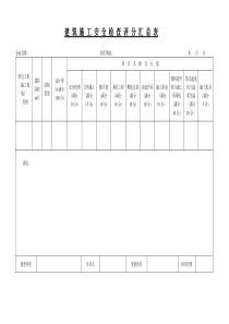 《建筑施工安全检查标准》JGJ59—2011表格