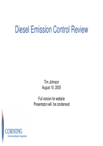 Diesel Emission Control Review 2005