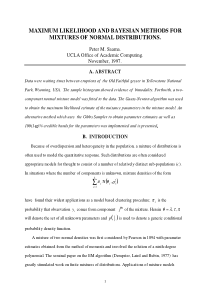 1 MAXIMUM LIKELIHOOD AND BAYESIAN METHODS FOR MIXT