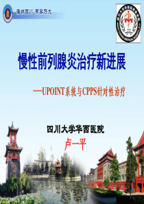 慢性前列腺炎治疗新进展 —UPOINT系统与CPPS针对性治疗