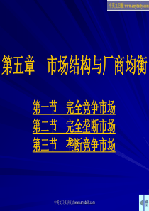 西方经济学PPT(第五章  市场结构与厂商均衡)