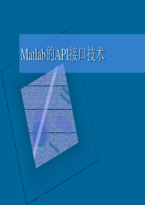 Matlab的API接口技术