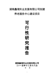 可行性研究报告内容模板