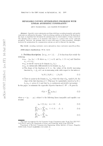 Separable convex optimization problems with linear