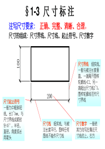 建筑制图组合体尺寸标注