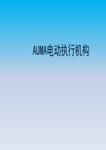 auma电动执行器原理与维护