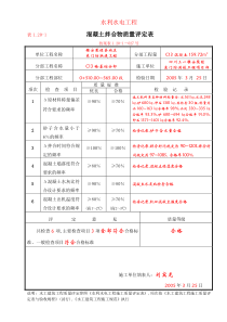 1-20-1混凝土拌合物质量评定表