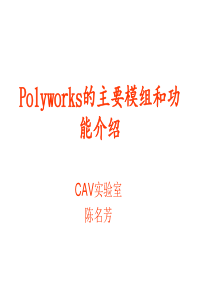 Polyworks的主要模组和功能介