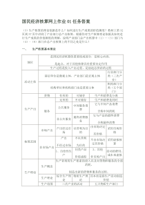 中央电大国民经济核算网上作业1