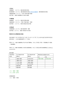 移动通信频率分配