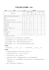 日常生活能力评定量表